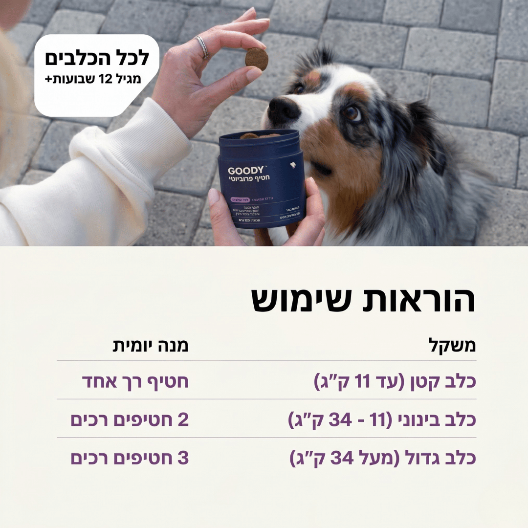 גודי® חטיפי פרוביוטיקה לכלב